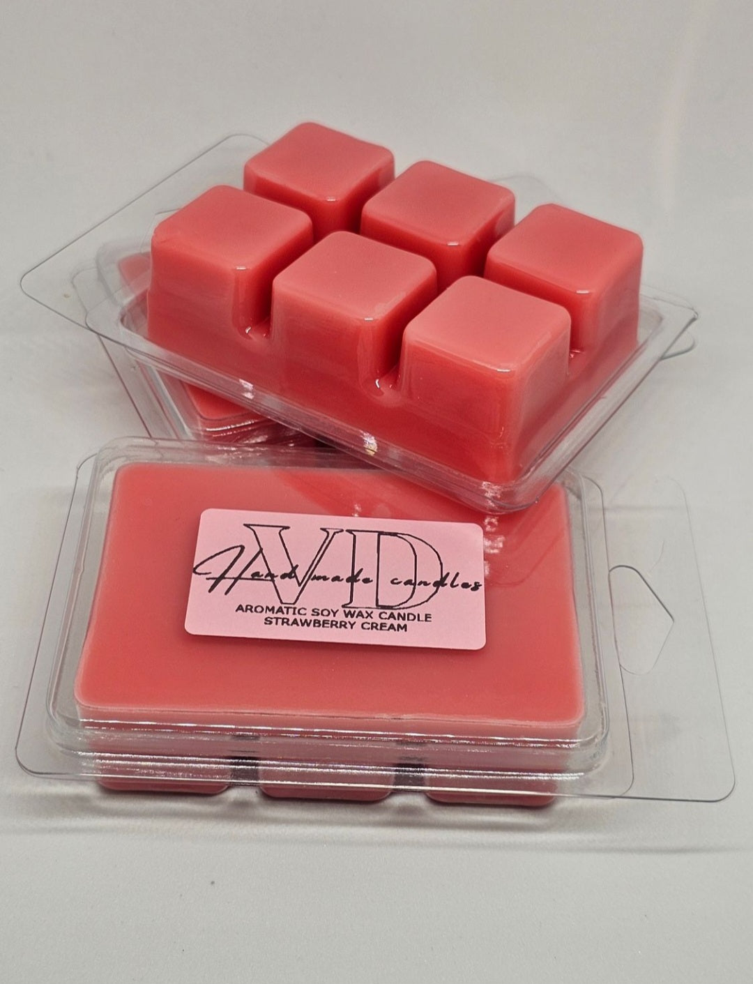 Sojų vaško tirpukai su kvapu Strawberry Cream (~90 g)